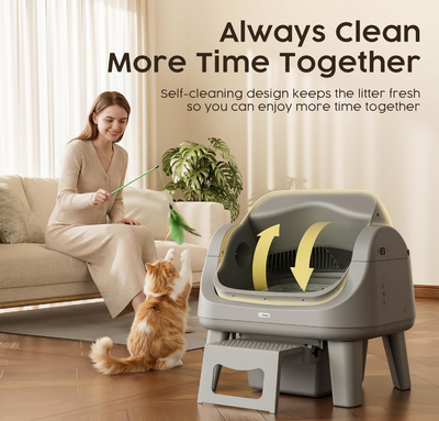 Pet Pivot CleanPaws™ Self-Cleaning Litter Box